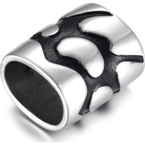 Stainless Steel Slider Beads Polished 11x8mm Large Hole Bead Metal Slide Charms DIY Accessories for Jewelry Making