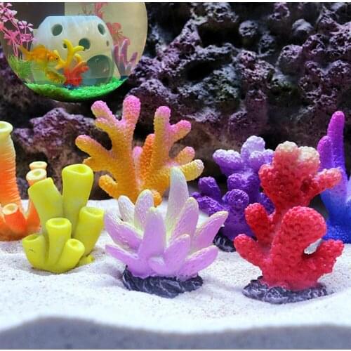Resin Coral Decoration Colorful Fish Aquarium Decoration Artificial Coral for fish Tank Lanscaping Ornament Aquarium Accessories