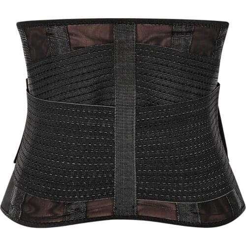 Lumbar Support Waist Adjustable WeightLifting Belt Strong Back Brace Belt Lower Trainer Sport Fitness Pain Relief Sweat Elastic