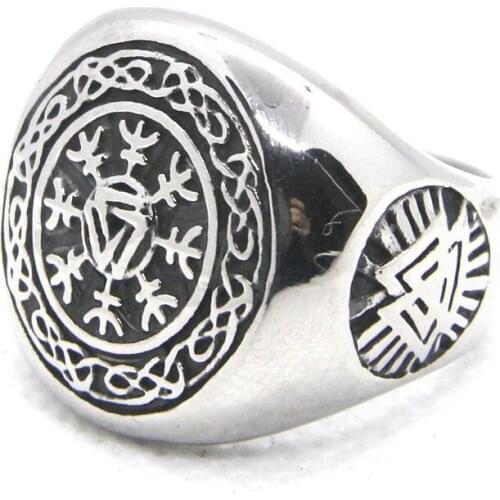 Support Dropship New Design Vicking Style Ring 316L Stainless Steel Jewelry Men Boys Cool Ring