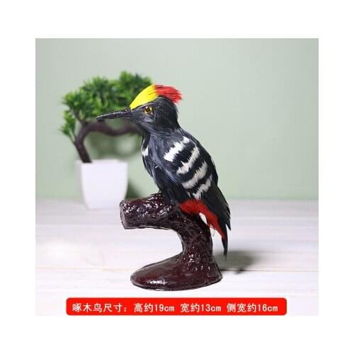 The bird feather ornaments Jade Bird ornaments Oriole really Magpie photography props Home animals style statue