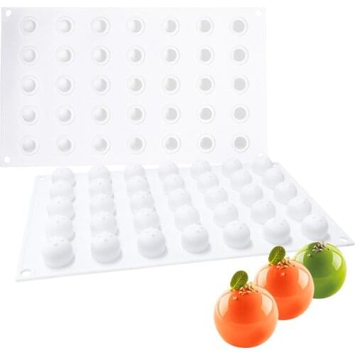 SHENHONG 35 Hole Ball Cake Decoration 3D Cake Moulds Silicone Mold For Baking Chocolate Pan Bakeware Mould Pastry Tools