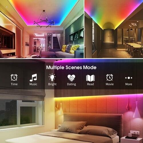 Smart WIFI LED Light Strip Controller 10M App Control SMD5050 RGB Waterproof Strip Tape Works With Alexa and Google Home