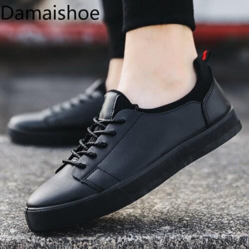 Spring Casual Shoes Korean Style Trendy Mens All-Match Sneakers Mens White Shoes Mens Casual Leather Shoes Tenis Masculino