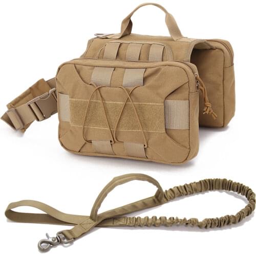 Military Tactical Adjustable Dog Harness Vest with Pocket Medical Service Nylon Trainning Hunting Handle For Large Dogs