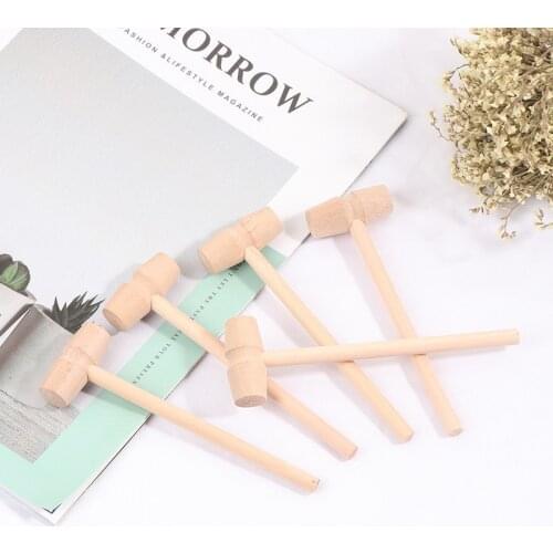 1/3/5Pcs MINI Wooden Hammer Mallet Carving Tool Leather Craft Jewelry Making Hammer Tool Crab Lobster Seafood Crackers