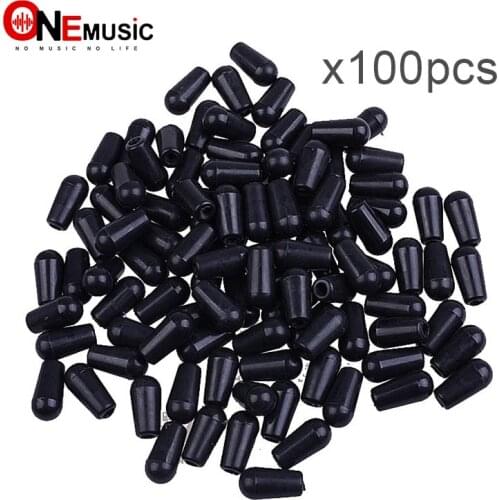100pcs Guitar Toggle Switch Tip Knob Cap 3.5mm platic Material Black guitar parts