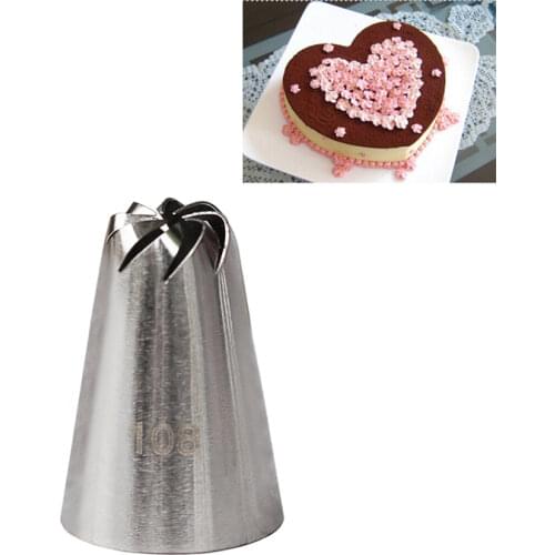#108 Flower Nozzles Decoration For Cakes Stainless Steel Decorating Tips Baking Tools Bakeware