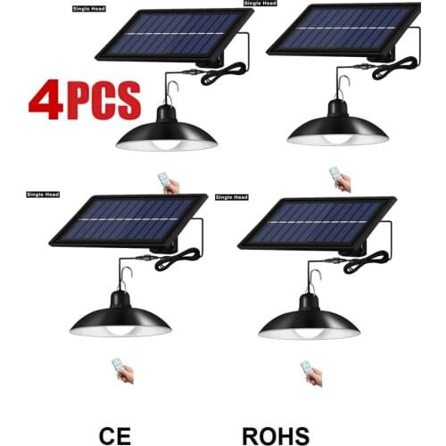 4pcs Retro Lampshade Solar Pendant Chandelier solar Light Wall Lamp Waterproof Outdoor Garden Security Lights Luz Para Exterior