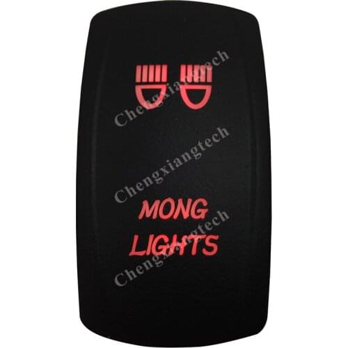 5 Pin ON OFF SPST Red Led Mong Lights Rocker Car Boat Dashboard Light 12v 24v Toggle Switch for Carling ARB Narva 4x4 Style