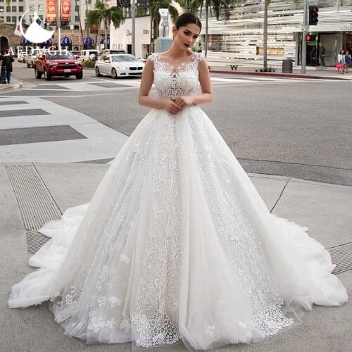 Aedmgh Ball Gown Wedding Dresses 2021 Sweetheart Sleeveless Gorgeous Appliques Plus Size Vestido De Novia Princess Bridal Gowns