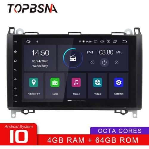 TOPBSNA Car DVD Player Android 10 For Mercedes Benz B Class B200 W169 W245 W639 Viano Vito Sprinter B170 WIFI 2Din Car Radio RDS