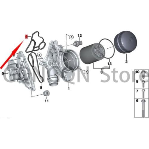 CAR seal bm wE63 630i E64 630i E60 523i 525i N52 E61 523i 525i N52 530i E65 730i N52 E66 730Li N52 E90 325i N52 Oil grid sealing