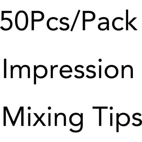 Free Shipping 50Pcs/Pack Dental Materials Impression Mixing Tips Disposable Silicone Rubber Mix Head Dentist Tools