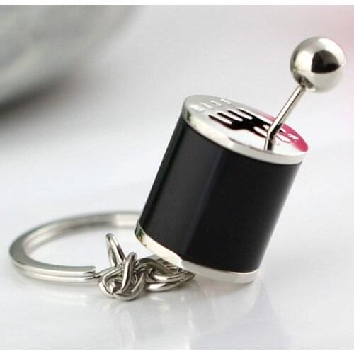 Manual Transmission keyring car Shift Keychain Key Chain Ring Keyfob 6 speed model