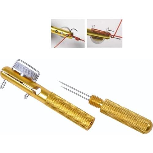 Fast Fishing Knot Tying Tool Double-Headed Needle Fishing Line Hook Device Knot Tyer Fishing Line Winder