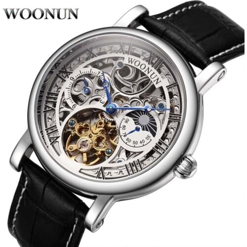 2020 New Mens Skeleton Watches Top Brand Luxury Automatic Mechanical Tourbillon Watch Men Luxury High-Grade Watch Moon Phase