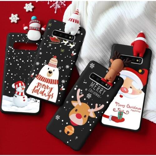 Case For Samsung Galaxy Note 20 S8 S10 S9 S20 FE Ultra 10 Pro Plus Lite 8 9 S10e S7 Edge J6 2018 J7 Cartoon Doll Christmas Cover