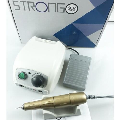 65W Strong 207B Electric Nail Drill Control Box Strong 210 105L 45000rpm Handpiece Manicure Pedicure Nail Drill Apparatus Tool