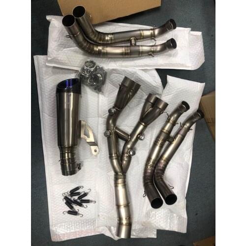 Full System Slip On For BMW S1000RR 2020 2019 Titanium Alloy Motorcycle Exhaust Escape Front Mid Link Pipe Carbon Fiber Muffler