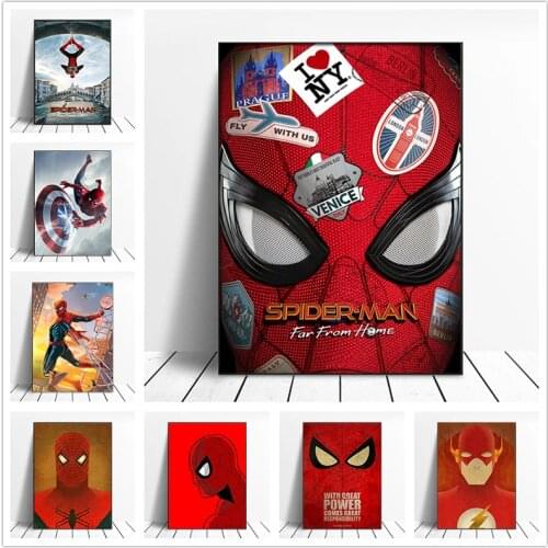 Marvel Superhero Canvas Paintings Captain America Iron Man Thor Hulk Posters and Prints Wall Art Pictures for Living Home Decor