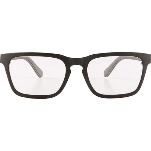 Classic square black wooden sunglasses aluminum inside wood eyewear reading eyeglasses optical glasses spectacle frame