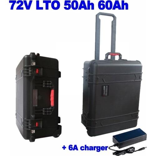 LTO 72v 50AH 60Ah lithium titanate Battery Pack 80A BMS long life 20000 cycles Antique Car new energy car forklift + 6A charger