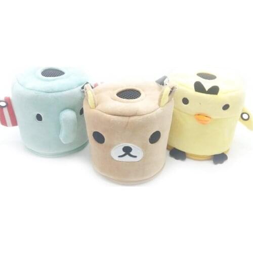 Cute Flannelette Small Animals Pet Hamster Carrying Bag Carriers for Guinea Pig Chinchilla Hamster Squirrel Sugar Glider Ferret