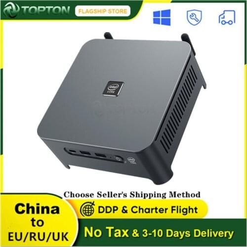TOPTON 10th Gen Xeon W-10885M Intel i9 10980HK Gaming Mini PC 2 LANS Windows 10 2*DDR4 NVMe Nuc Mini Computer DP HDMI Type-C 4K