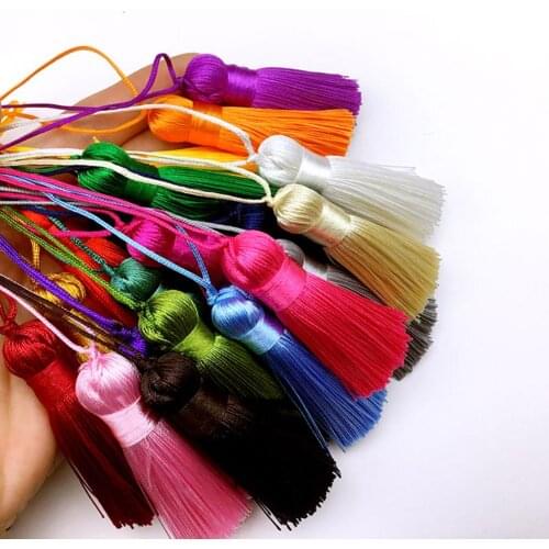 Mini Thread Fabric Tassel Fringe Tassels Making Fringe Trim Tassels Sewing Accessories for Jewelry DIY Pendant Bracelet Key