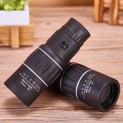 Portable 16 X 52 High Over Binoculars Telescope Monocular 66 / 8000M Plastic Binoculars Outdoor Black Outdoor Sports Telescope