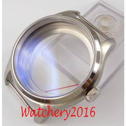 New 47mm 316L stainless steel CASE fit eta 6497 6498 hand winding movement watch