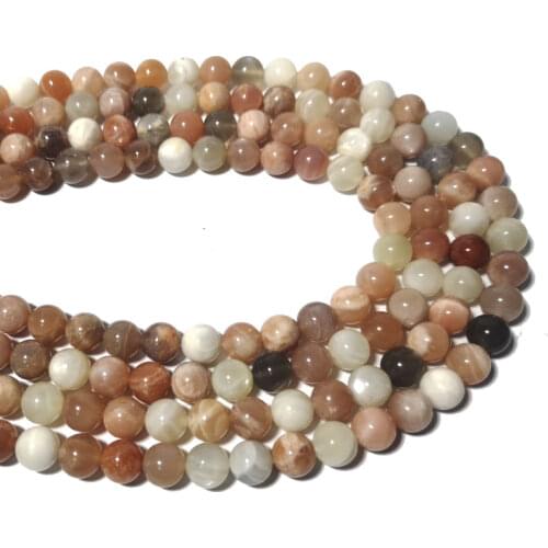 Wholesale Mix Color Sunstone 100% Natural Loose Round Stone Beads For Jewelry Making DIY Bracelet Necklace 6/8/10MM 15