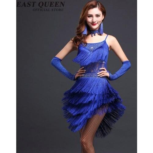 Latin dance dress women tango fringe dress for dance rumba salsa latin dance dress stage dance wear samba costume AA2461