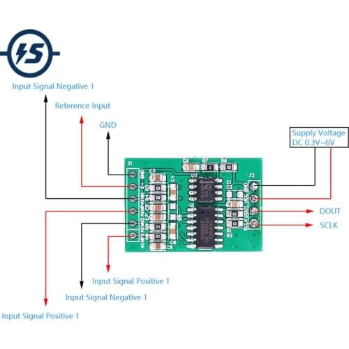 ADC Module AD Converter Analog to Digital Signal Convert Module DC 5V 3.3V CS1238 24Bit