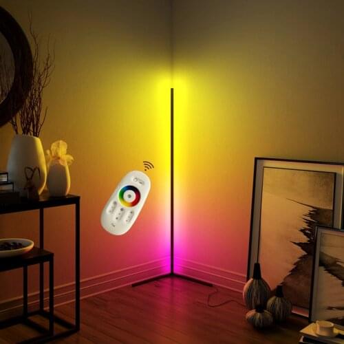 Express shipping Nordic Corner Floor Lamps Remote RGB Interior Atmosphere Lamp Colourful Bedroom Living Room Standing Lamp
