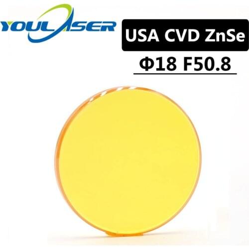 USA CVD ZnSe Laser Focus Lens Dia. 18mm FL 50.8mm 2" for CO2 Laser Engraving Cutting Machine