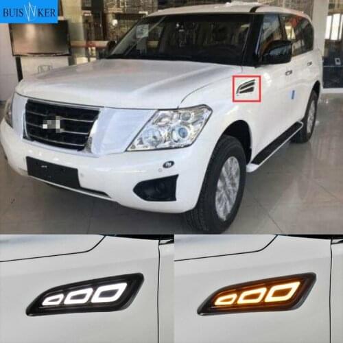 LED Daytime Running Light 12V DRL Turning Signal Lamp Car Fender Light For Nissan Patrol 2014 2015 2016 2017 2018 2019