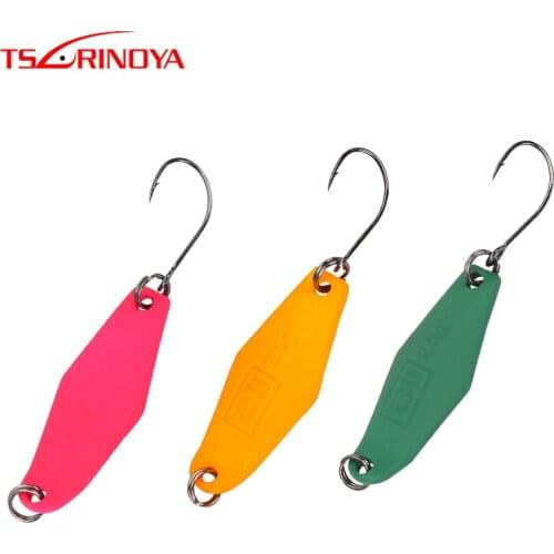 TSURINOYA Fishing Lure Single Hook Metal Spoon Metal Sequins Spoon Artificial Hard Lure Spinner Trout Bait GHOST 2.5g 30mm