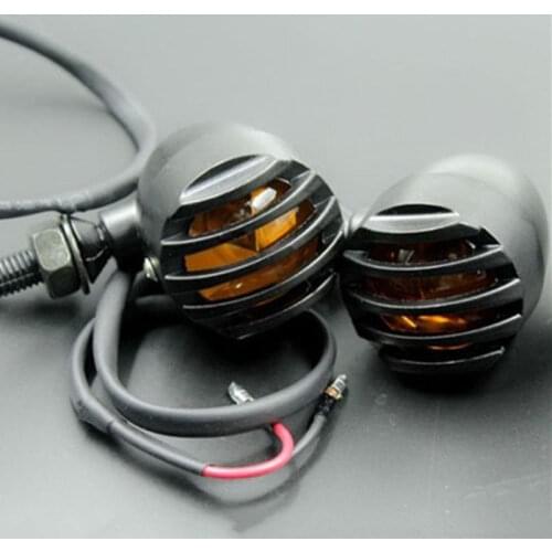 Motorcycle Metal Bullet Turn Signal Lights Indicator Signal Chopper Touring Cruiser Cafe Racer Old School Bobber Street Bike Atv