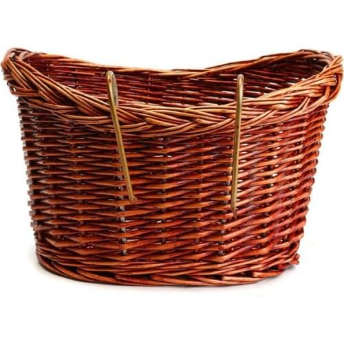 Vintage Wicker Bike Basket Brown Adjustable Strap Bicycle/Cycle/Shopping