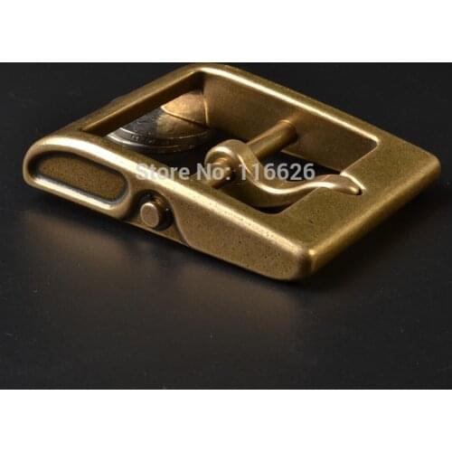 Vintage solid brass material belt pin buckle inner 40mm
