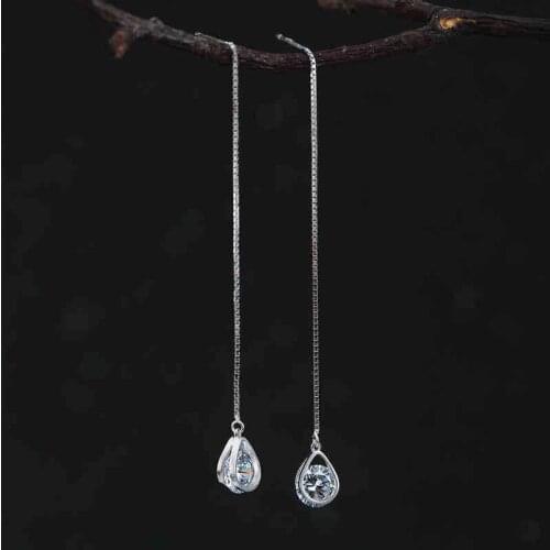 Vintage Crystal Beads Ball Stud Earrings For Women Silver Color Geometric Earrings Brinco Trendy Fashion Jewelry Gifts