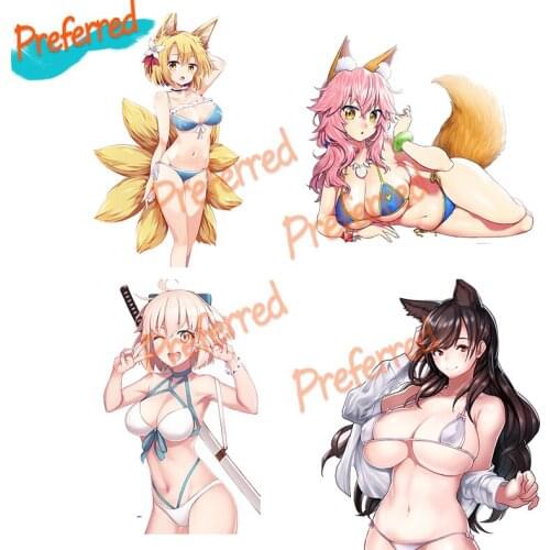 High Quality Animal Ears Girls Wall Stickere Yae Sakura Honkai Impact 3 Anime Girl Car Windshield Sticker Laptop Decal