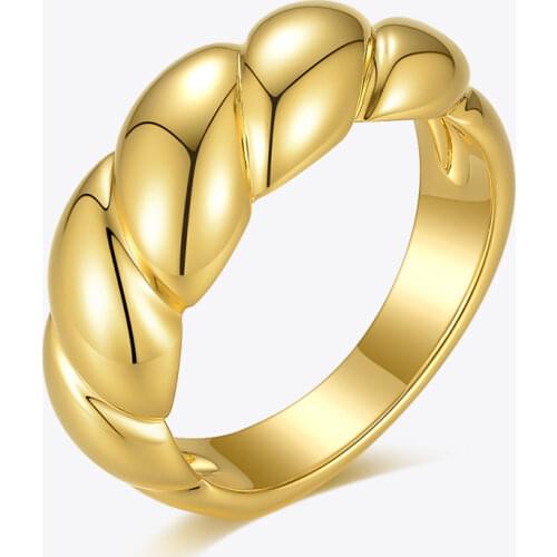 ENFASHION Shiny Twist Rings For Women Gold Color Cute Lady Ring Fashion Jewelry Friends Gifts 2020 Christmas Bague Femme R204072