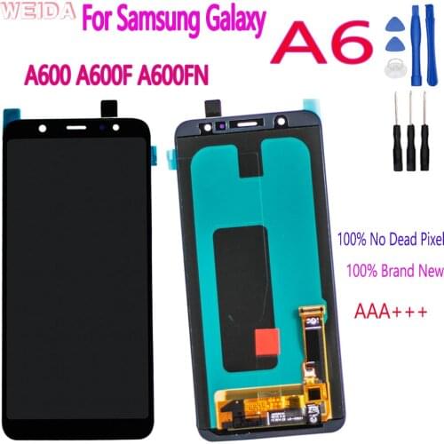 AAA+++ For Samsung Galaxy A6 2018 A600 LCD Display Touch Screen Digitizer Assembly Replacement For SAMSUNG A6 A600F A600FN LCD