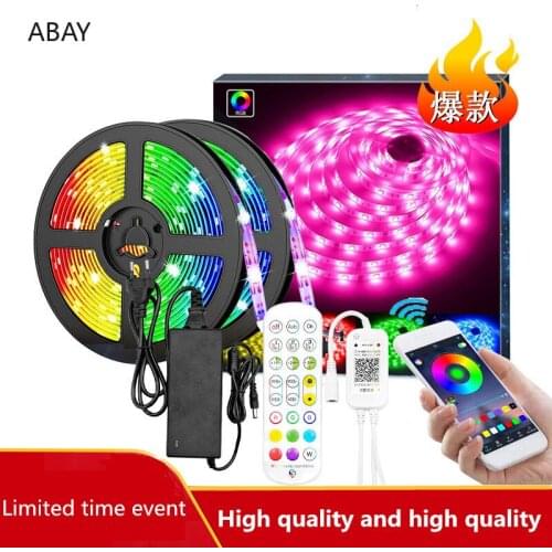 DC 12V led light strip bluetooth full set 7.5M 10M 15M 20M 5050SMD rgb led strips lights colorful Not Waterproof luces led strip