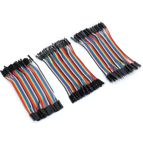 120pcs dupont lines 40P 10cm 1pin male to male, female to male, female to female dupont cable connector breadboard jumper wires