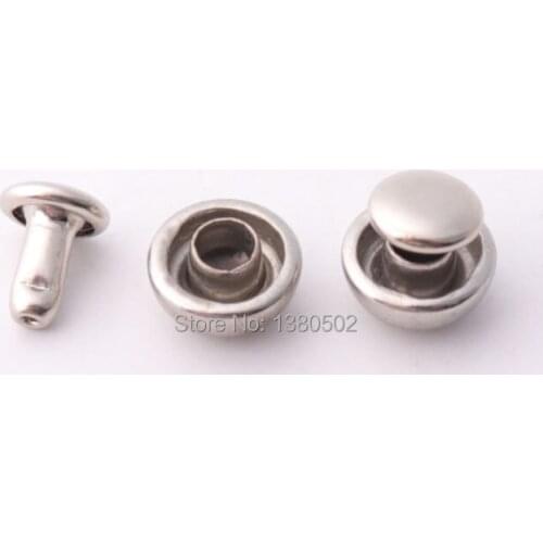 50sets 8mm Round Rapid Rivet Buttons DIY Sewing accessories For Belt Bag Clothes Diy Leather craft