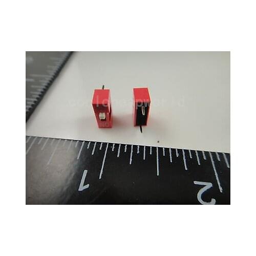 50pcs 1P 1 Position DIP Switch 2.54mm Pitch 2 Row 2 Pin DIP Switch